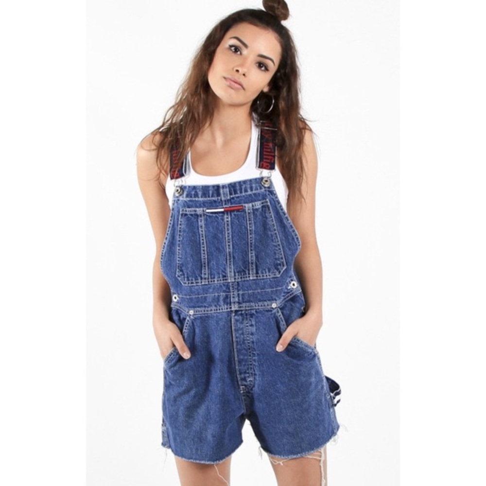 Vintage Tommy Hilfiger Overall Shorts Size M